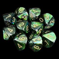 Chessex Scarab Jade 10 x D10 Dice Set