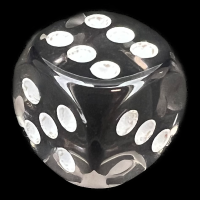 Chessex Translucent Smoke & White 16mm D6 Spot Dice