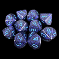Chessex Speckled Cobalt 10 x D10 Dice Set