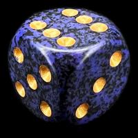 Chessex Speckled Golden Cobalt 16mm D6 Spot Dice