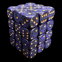 Chessex Speckled Golden Cobalt 36 x D6 Dice Set