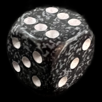 Chessex Speckled Ninja 16mm D6 Spot Dice