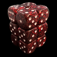 Chessex Speckled Silver Volcano 12 x D6 Dice Set