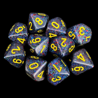 Chessex Speckled Twilight 10 x D10 Dice Set