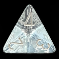 Chessex Translucent Clear & White D4 Dice