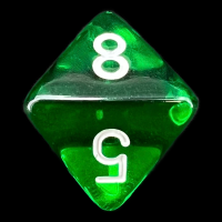 Chessex Translucent Green & White D8 Dice
