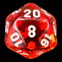 Chessex Translucent Orange & White D20 Dice