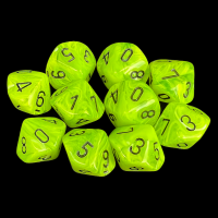Chessex Vortex Bright Green 10 x D10 Dice Set