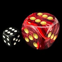 Chessex Vortex Burgundy with Gold BIG 30mm D6 Spot Dice
