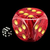 Chessex Vortex Burgundy with Gold MASSIVE 50mm D6 Spot Dice