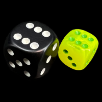 Chessex Vortex Electric Yellow 12mm D6 Spot Dice - Discontinued