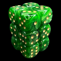 Chessex Vortex Green 12 x D6 Dice Set
