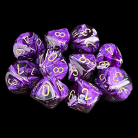 Chessex Vortex Purple 10 x D10 Dice Set