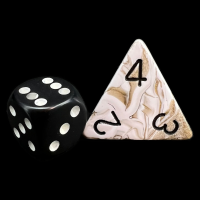 CLEARANCE D&G Marble Bronze & Black JUMBO 34mm D4 Dice - OOP