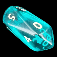 Crystal Caste Gem Aqua D10 Dice