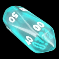 Crystal Caste Gem Aqua Percentile Dice
