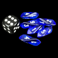 Crystal Caste Gem Blue MINI 6 x D6 Dice Set