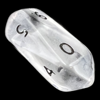Crystal Caste Gem Clear D10 Dice