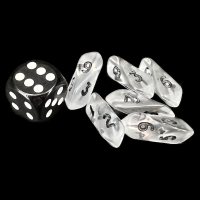 Crystal Caste Gem Clear MINI 6 x D6 Dice Set