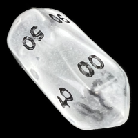 Crystal Caste Gem Clear Percentile Dice