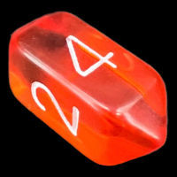 Crystal Caste Gem Orange D4 Dice