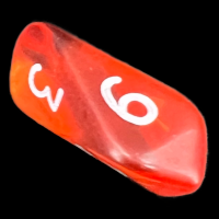 Crystal Caste Gem Orange D6 Dice