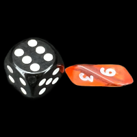 Crystal Caste Gem Orange MINI D6 Dice