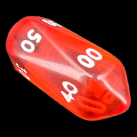 Crystal Caste Gem Orange Percentile Dice
