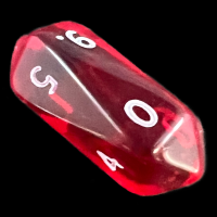 Crystal Caste Gem Red D10 Dice