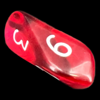 Crystal Caste Gem Red D6 Dice