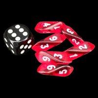 Crystal Caste Gem Red MINI 6 x D6 Dice Set