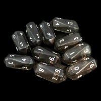 Crystal Caste Gem Smoke 10 x D10 Dice Set