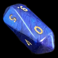 Crystal Caste Interferenz Blue D10 Dice