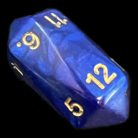 Crystal Caste Interferenz Blue D12 Dice