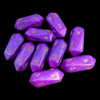 Crystal Caste Interferenz Purple 10 x D10 Dice Set