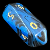 Crystal Caste Oblivion Blue D10 Dice
