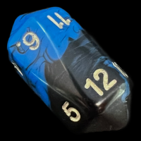 Crystal Caste Oblivion Blue D12 Dice