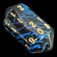 Crystal Caste Oblivion Blue D20 Dice