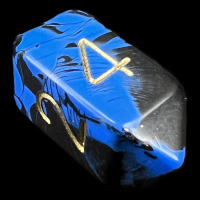 Crystal Caste Oblivion Blue D4 Dice