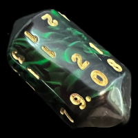 Crystal Caste Oblivion Green D20 Dice