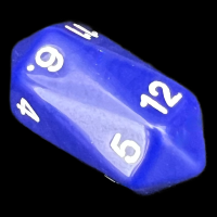 Crystal Caste Opaque Blue D12 Dice