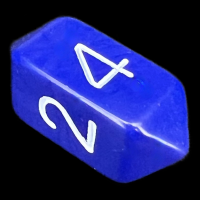 Crystal Caste Opaque Blue D4 Dice