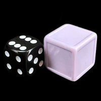 D&G Blank Opaque Lilac Indented 19mm D6 Dice