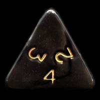 D&G Pearl Black & Gold D4 Dice