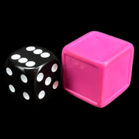D&G Blank Opaque Pink Indented 19mm D6 Dice