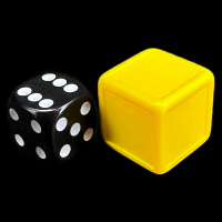 D&G Blank Opaque Sunflower Indented 19mm D6 Dice