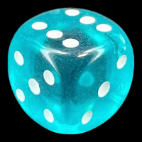 D&G Gem Aqua 15mm D6 Spot Dice