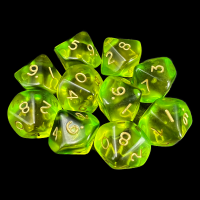 D&G Gem Blitz Aqua 10 x D10 Dice Set