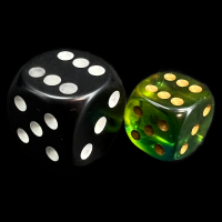 D&G Gem Blitz Blue 12mm D6 Spot Dice
