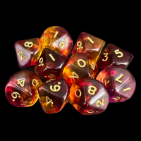 D&G Gem Blitz Purple 10 x D10 Dice Set
